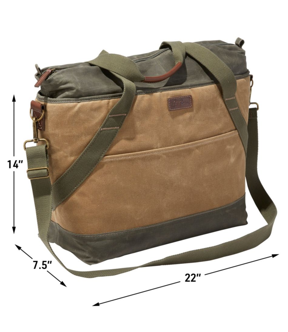 Insulated Waxed-Canvas Tote, Large | L.L.Bean discount
