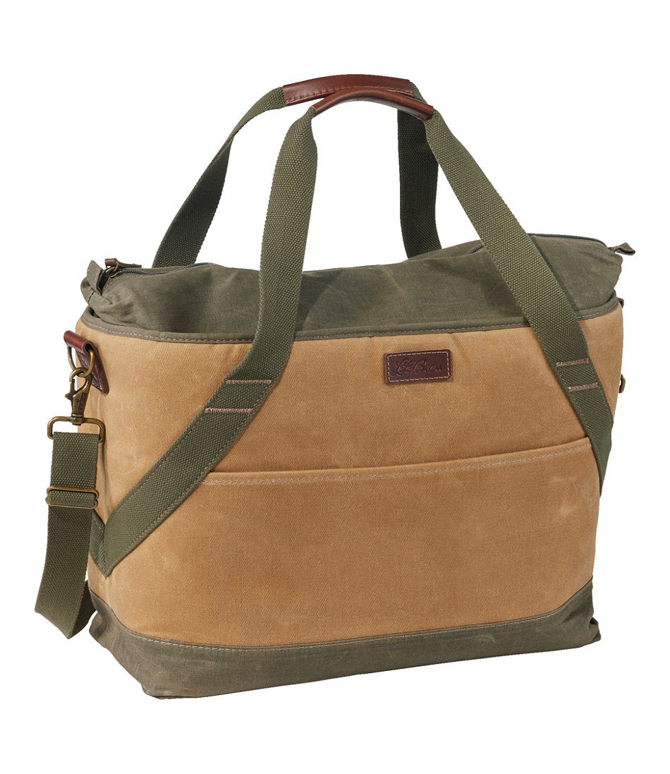 Insulated Waxed-Canvas Tote, Large | L.L.Bean discount