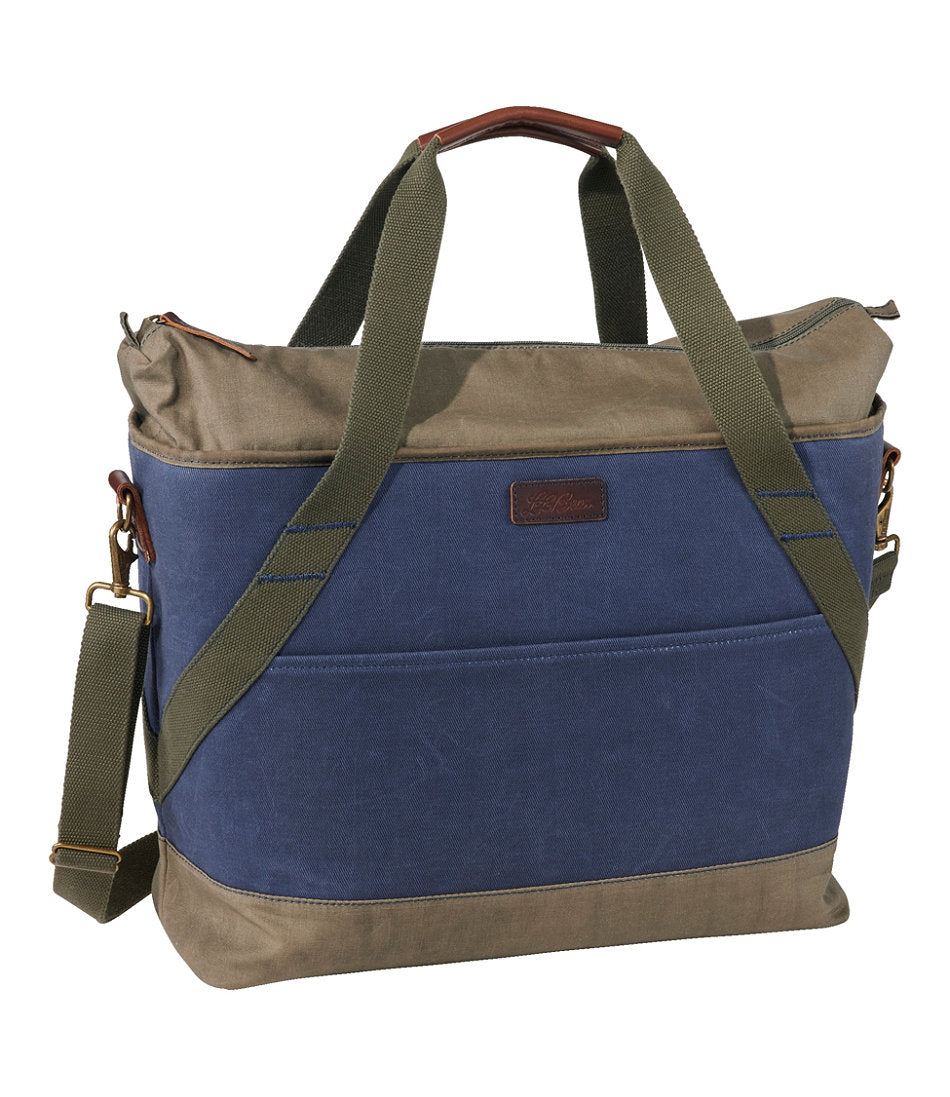 Insulated Waxed-Canvas Tote, Large | L.L.Bean discount