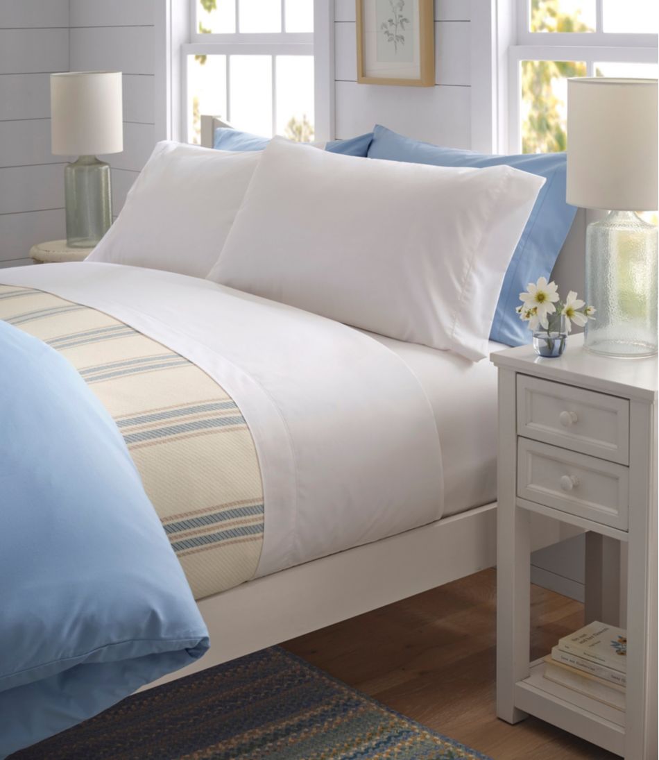 280-Thread-Count Pima Cotton Percale Sheet, Flat | L.L.Bean for sale