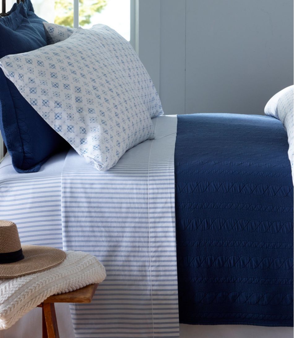 Premium Egyptian Percale Sheet Collection, Stripe | L.L.Bean outlet