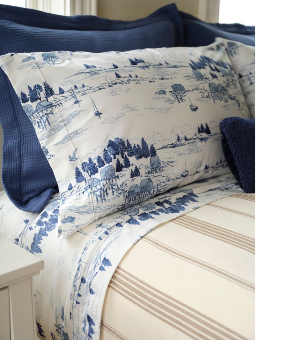 Coastal Landscape Percale Sheet Collection | L.L.Bean discount