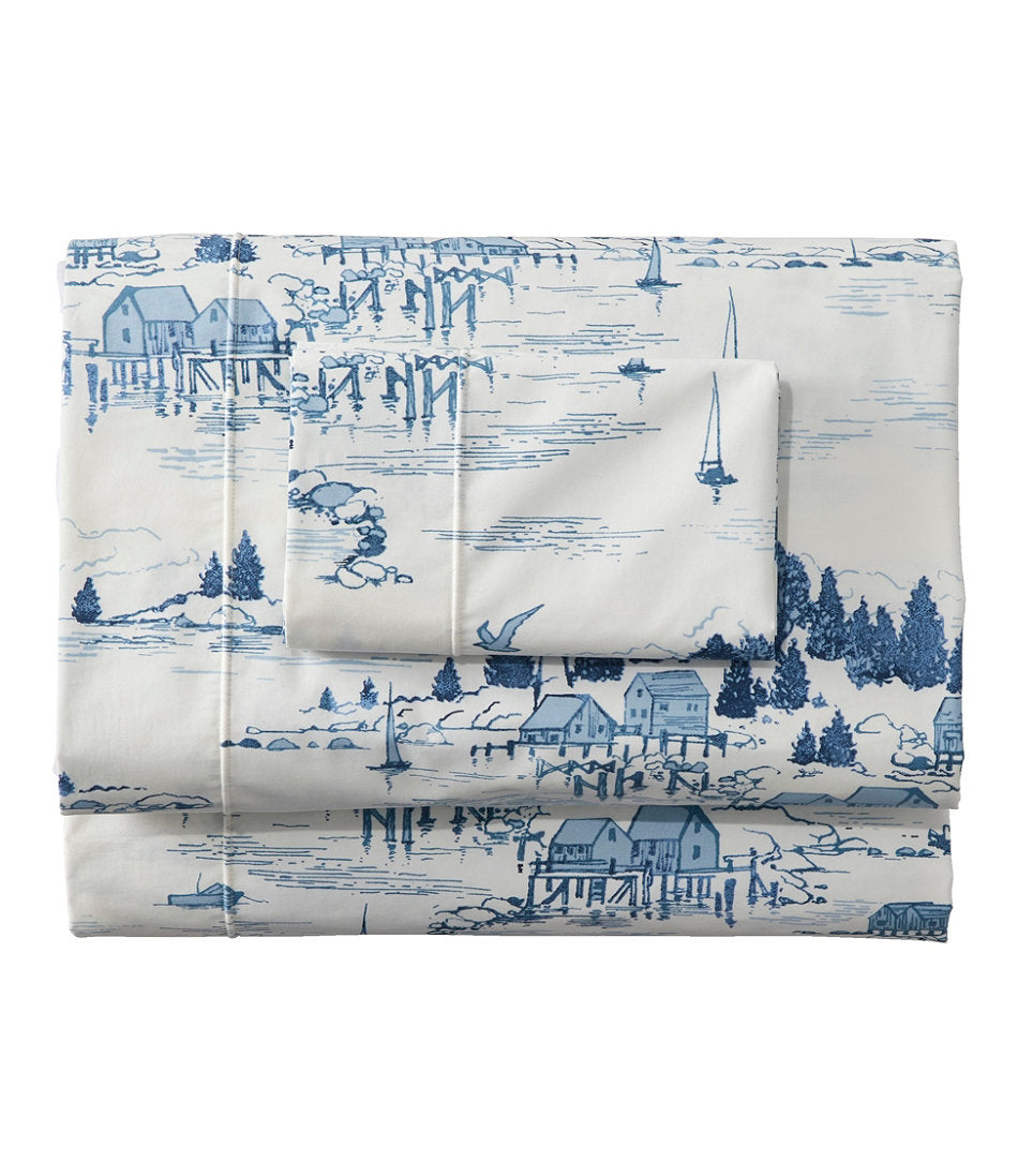Coastal Landscape Percale Sheet Collection | L.L.Bean discount
