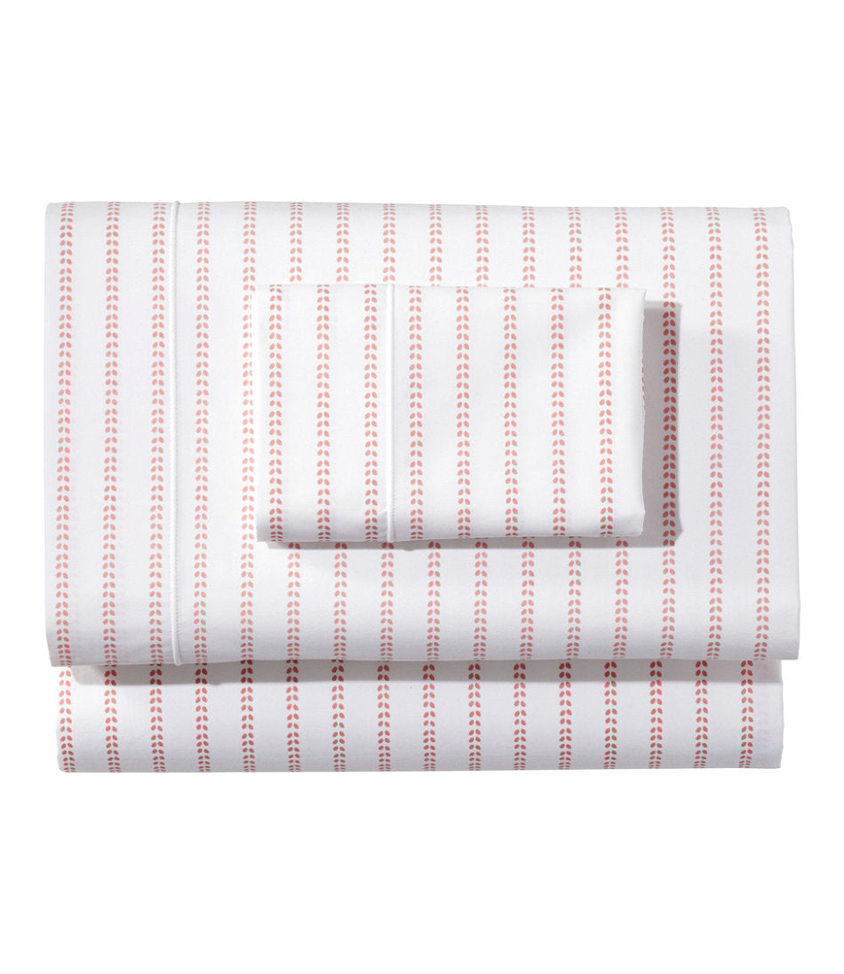 Sunwashed Percale Sheet Collection, Stripe Leaf | L.L.Bean discount