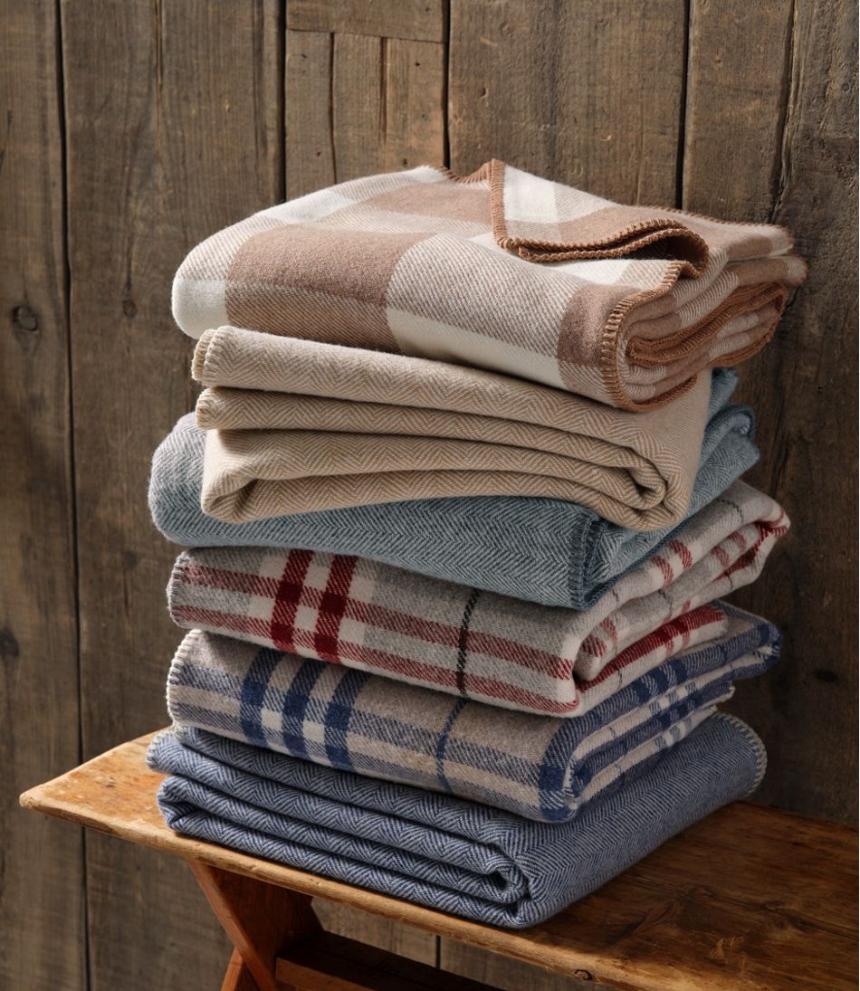 Washable Wool Blanket, Herringbone | L.L.Bean sale