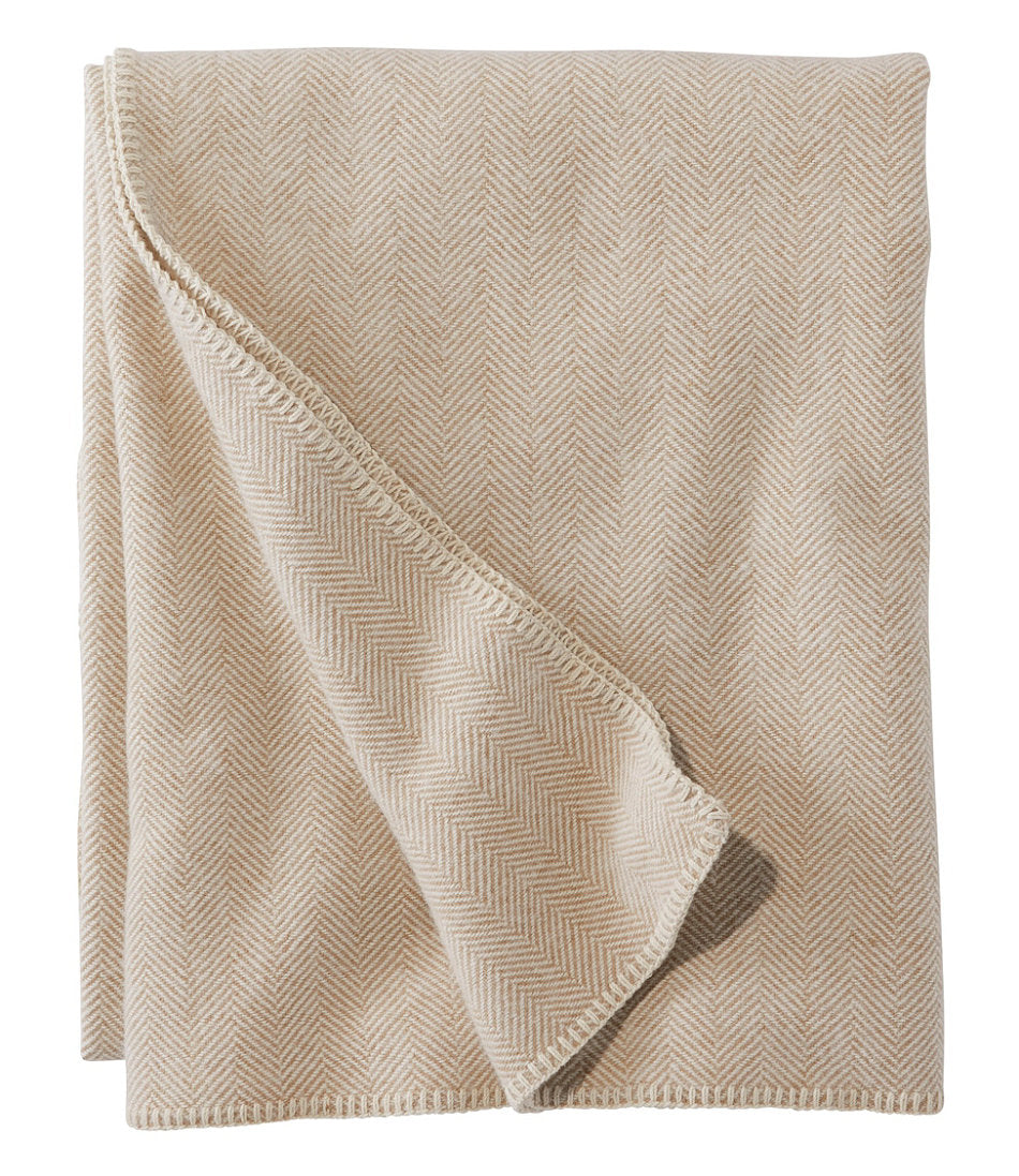 Washable Wool Blanket, Herringbone | L.L.Bean sale