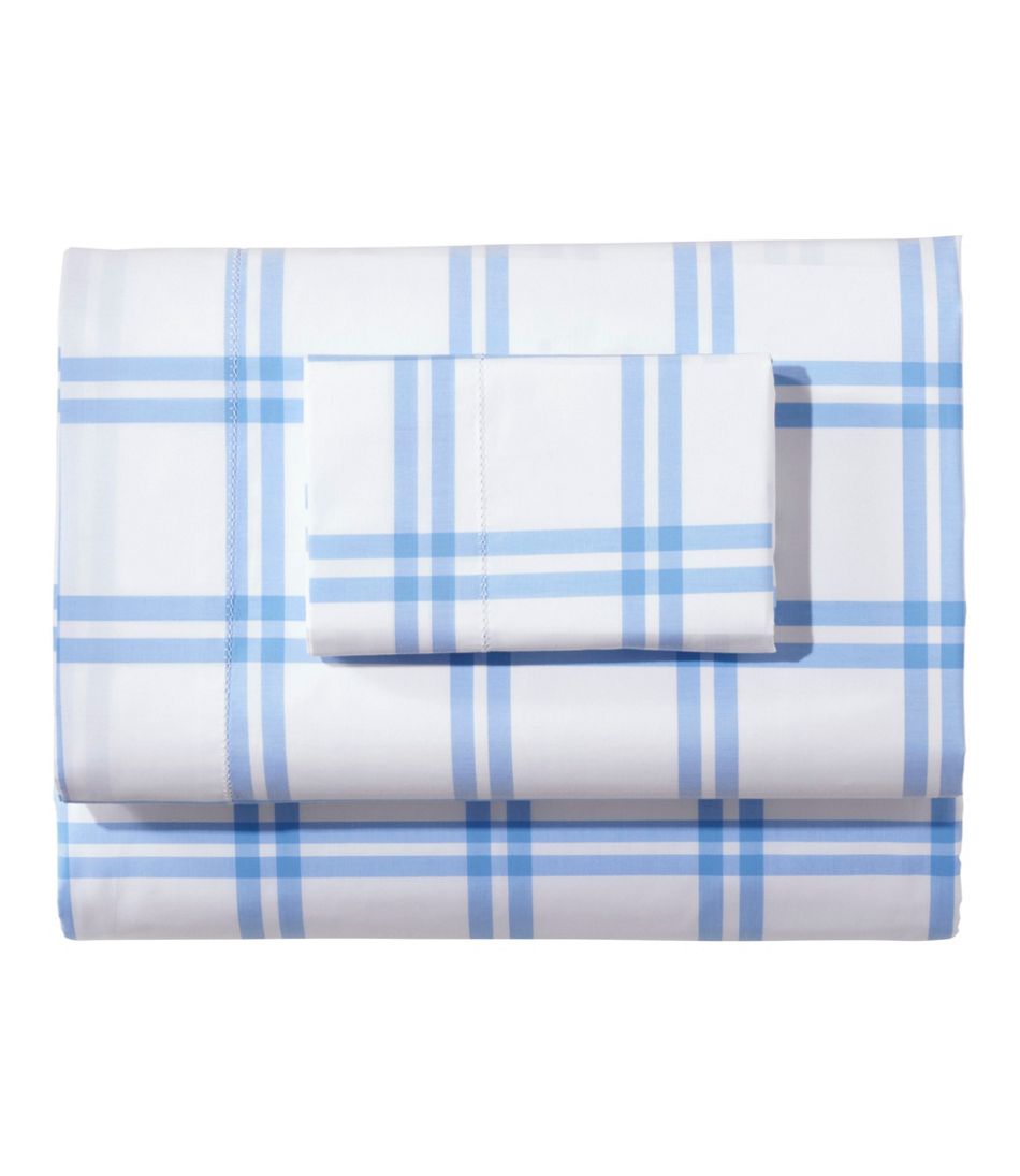 280-Thread-Count Pima Percale Sheet Collection, Windowpane | L.L.Bean for sale