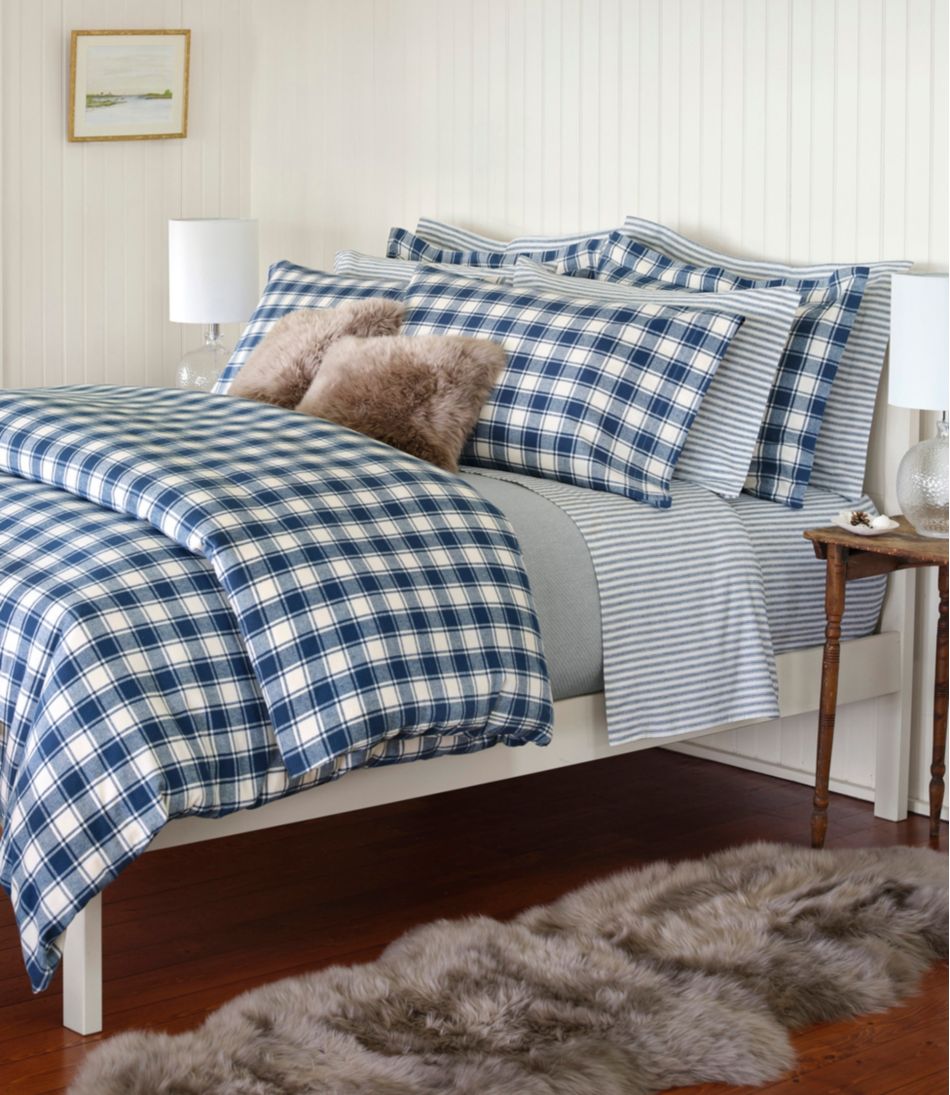 Ultrasoft Comfort Flannel Comforter Cover Collection, Check | L.L.Bean discount