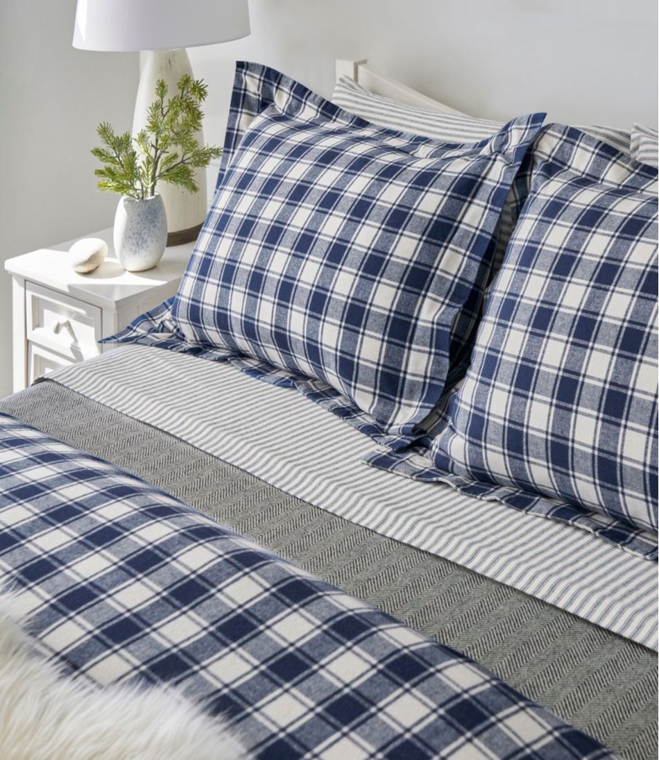 Ultrasoft Comfort Flannel Comforter Cover Collection, Check | L.L.Bean discount