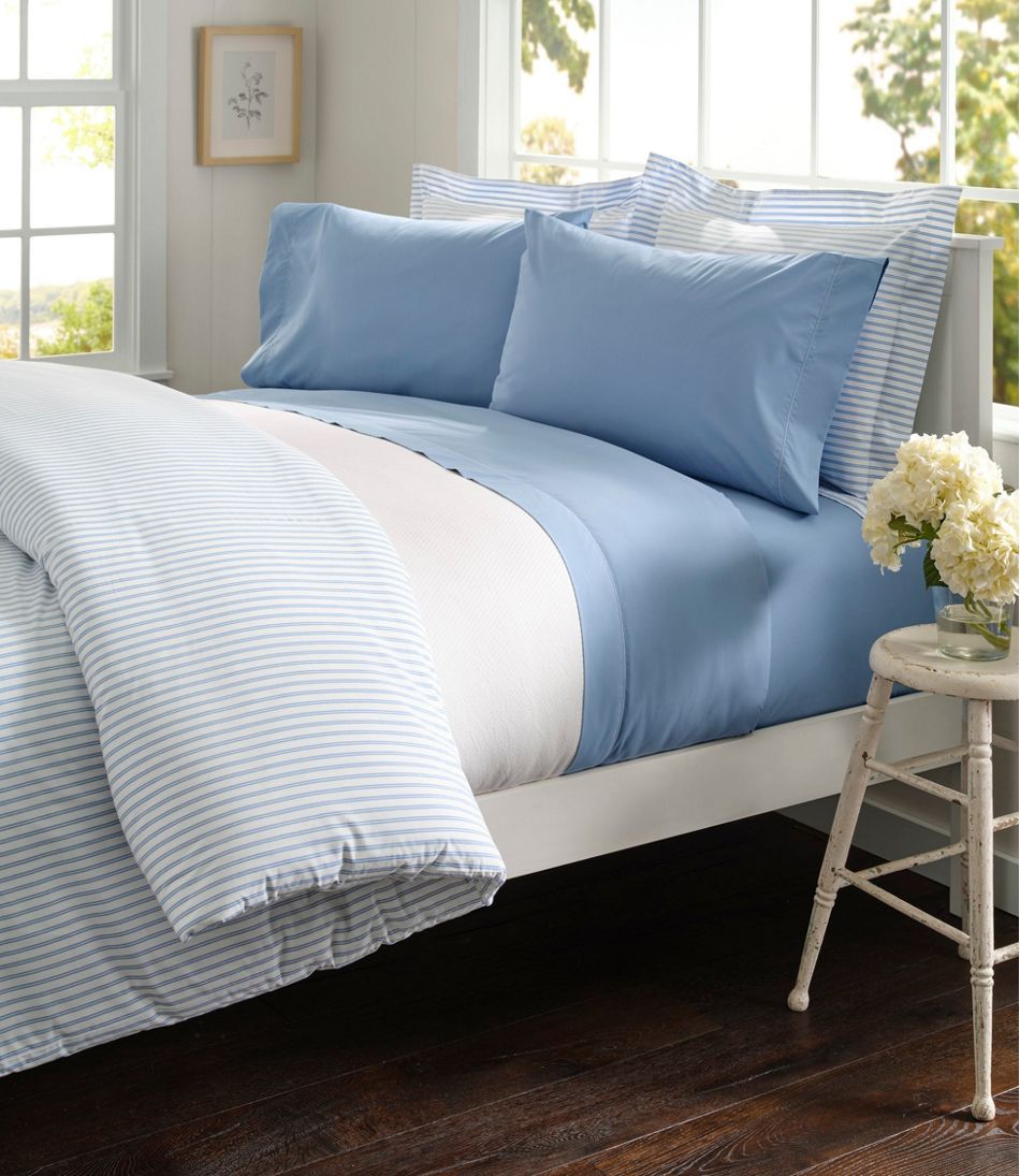 Premium Egyptian Percale Comforter Cover Collection, Stripe | L.L.Bean outlet