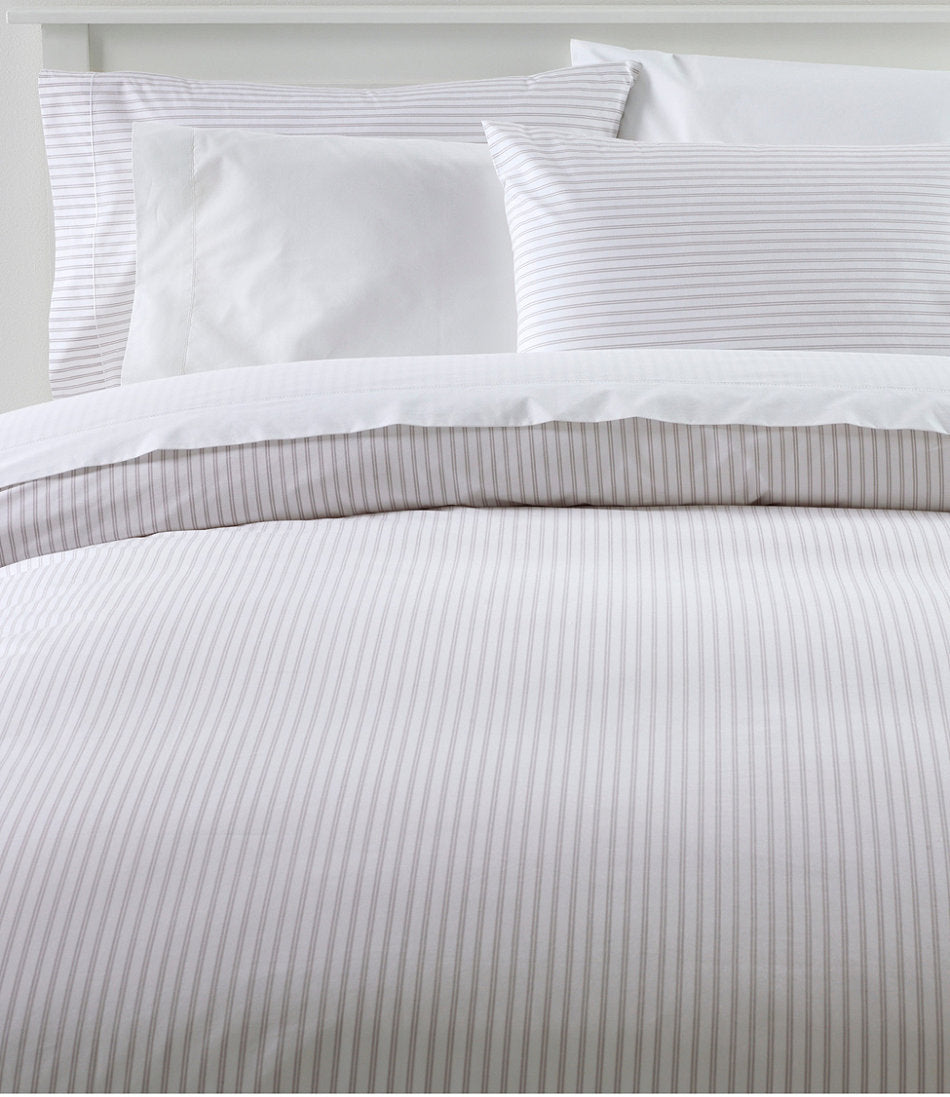 Premium Egyptian Percale Comforter Cover Collection, Stripe | L.L.Bean outlet