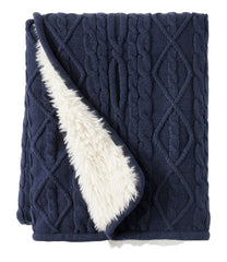 1912 Heritage Knit Faux Fur Throw, Cable | L.L.Bean sale