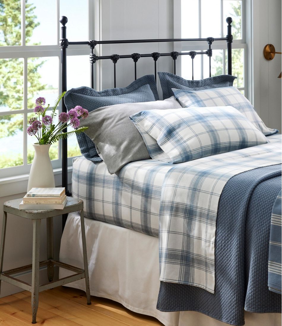 Organic Flannel Sheet Collection, Plaid | L.L.Bean for sale