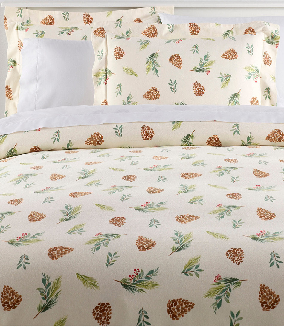 Evergreen Flannel Comforter Cover Collection | L.L.Bean on sale