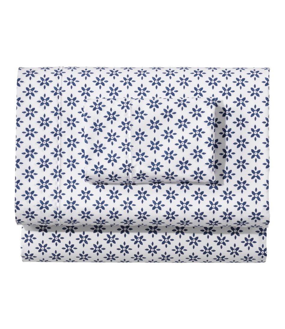 Sunwashed Percale Sheet Collection, Block Floral Print | L.L.Bean on sale