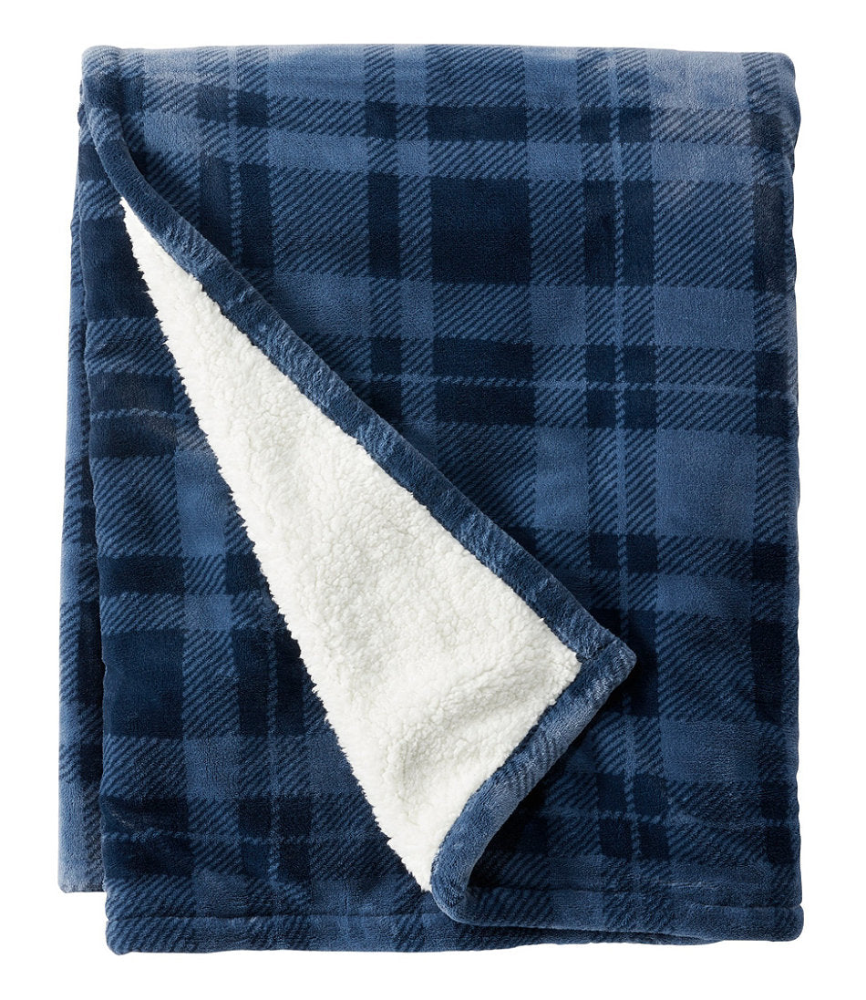 Wicked Plush Sherpa Throw, Plaid | L.L.Bean sale