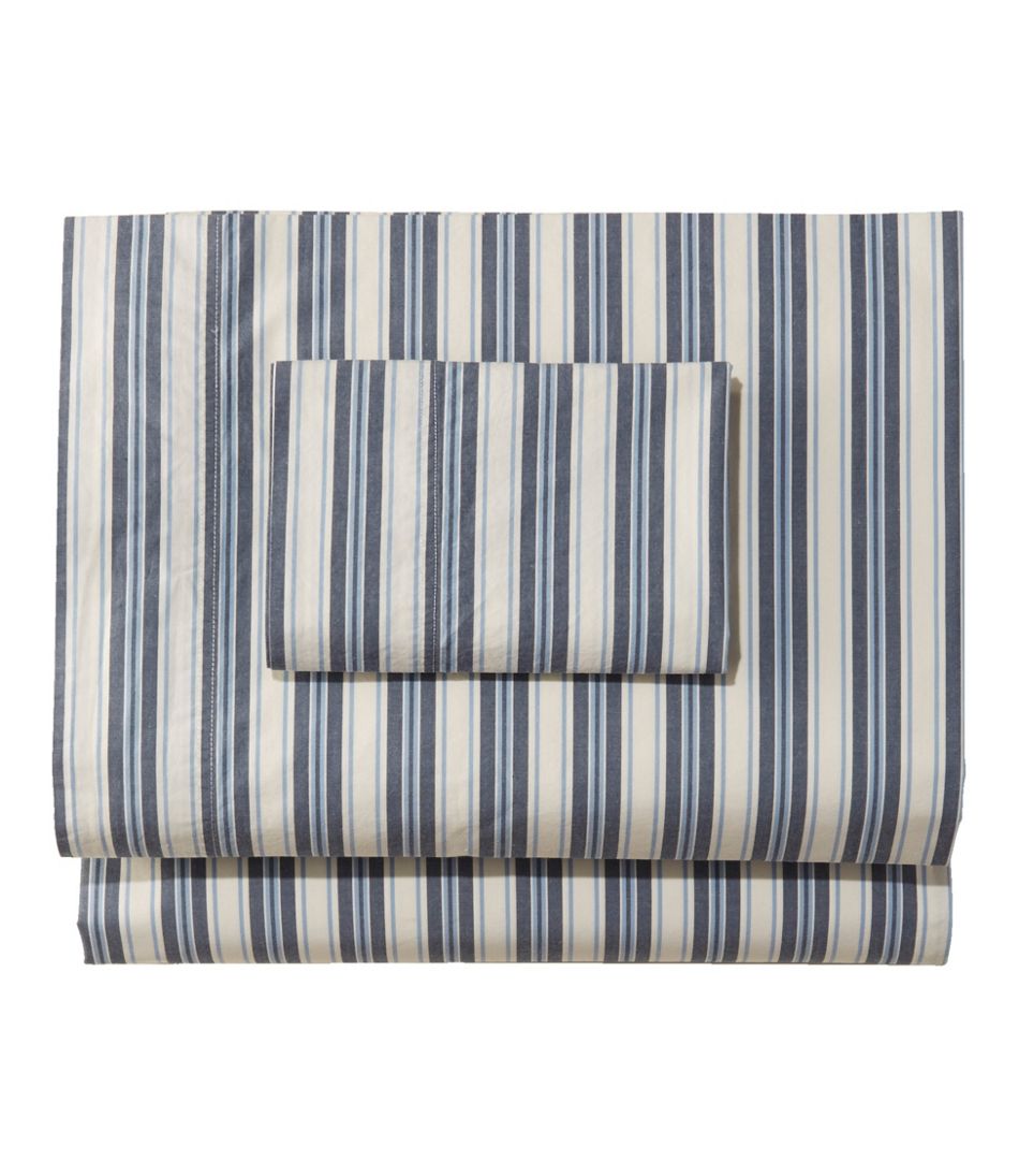 Sunwashed Percale Sheet Collection, Stripe | L.L.Bean discount