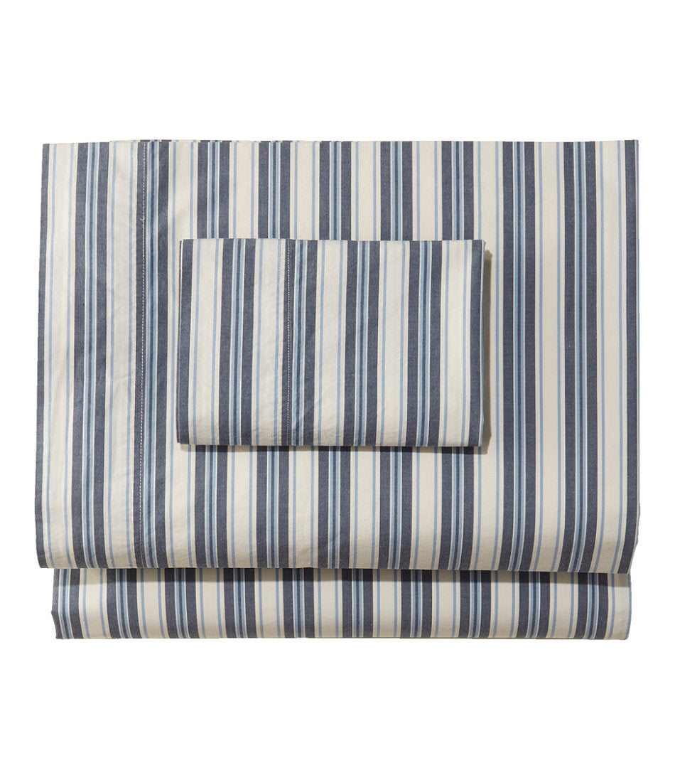 Sunwashed Percale Sheet Collection, Stripe | L.L.Bean discount