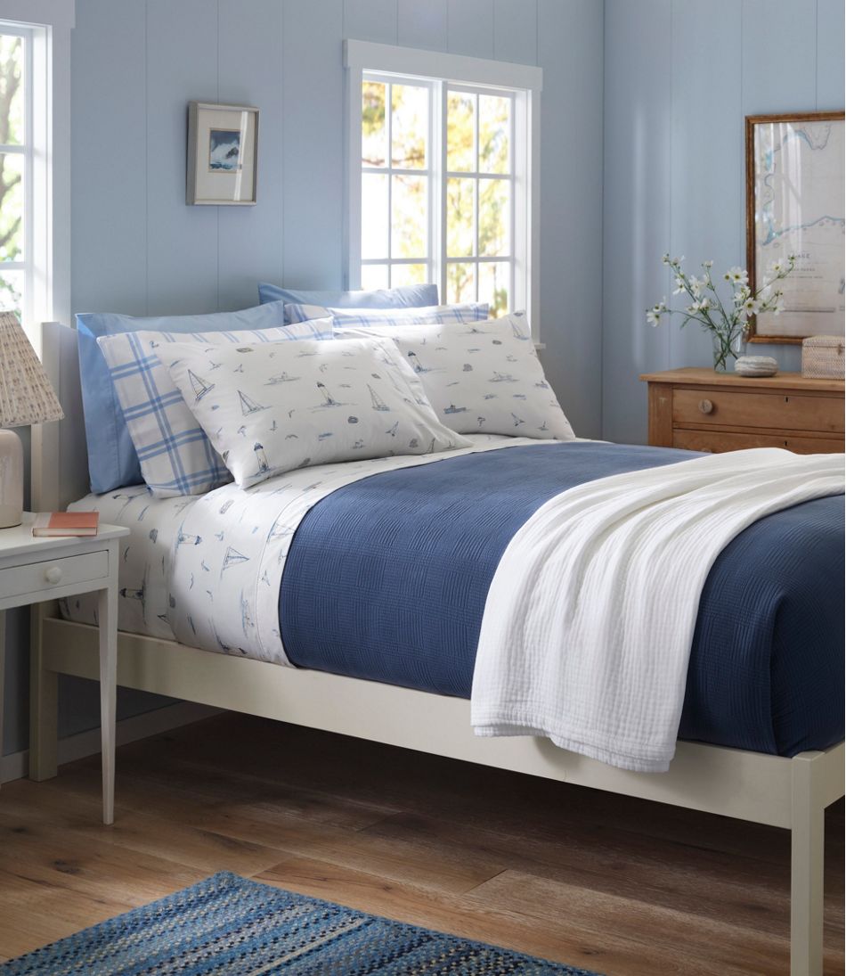 Nautical Boats Percale Sheet Collection | L.L.Bean sale