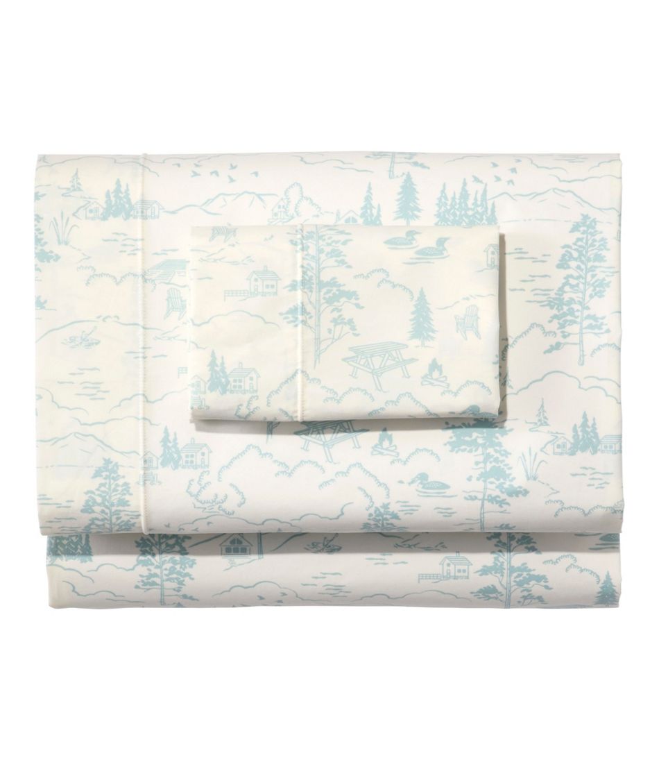 Lakeside Toile Percale Sheet Collection | L.L.Bean for sale
