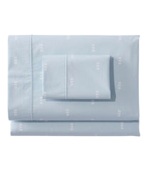 Sunwashed Percale Sheet Collection, Stamped Leaf Print | L.L.Bean on sale