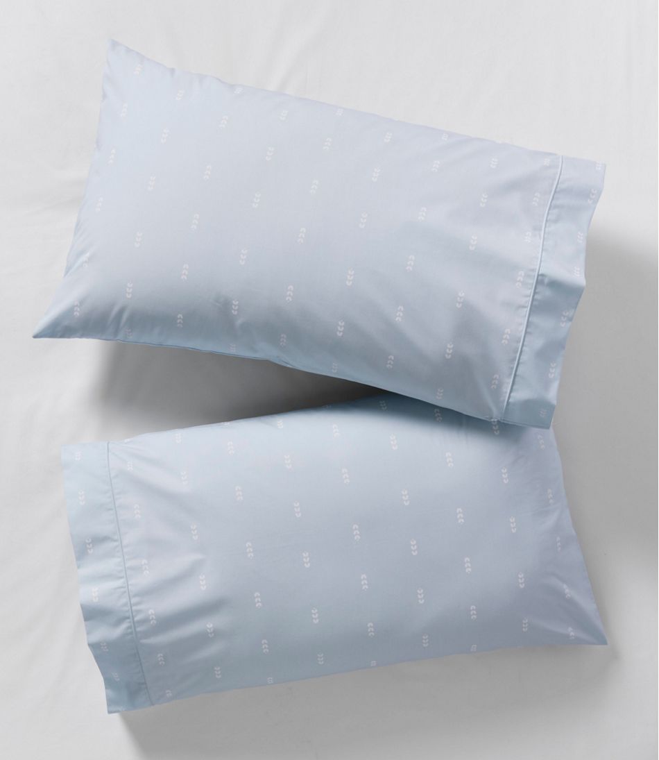 Sunwashed Percale Sheet Collection, Stamped Leaf Print | L.L.Bean on sale