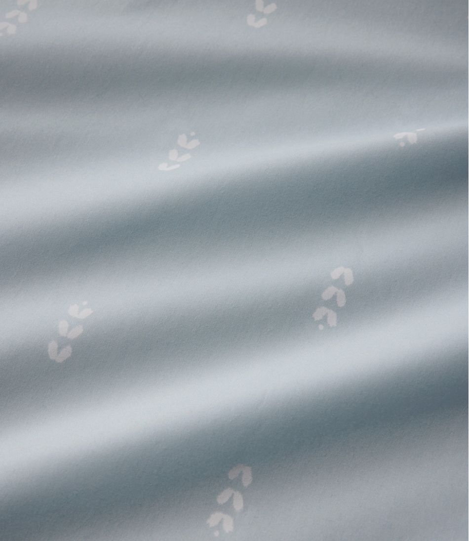 Sunwashed Percale Sheet Collection, Stamped Leaf Print | L.L.Bean on sale