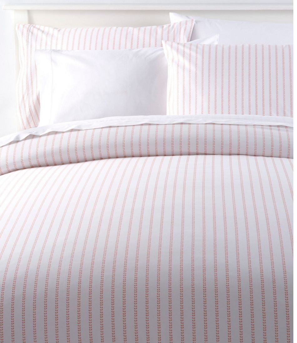 Sunwashed Percale Comforter Cover, Stripe Leaf | L.L.Bean for sale