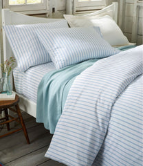 Sunwashed Percale Comforter Cover, Stripe Leaf | L.L.Bean for sale
