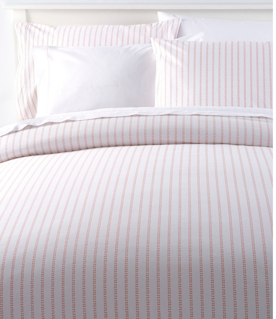 Sunwashed Percale Comforter Cover, Stripe Leaf | L.L.Bean for sale