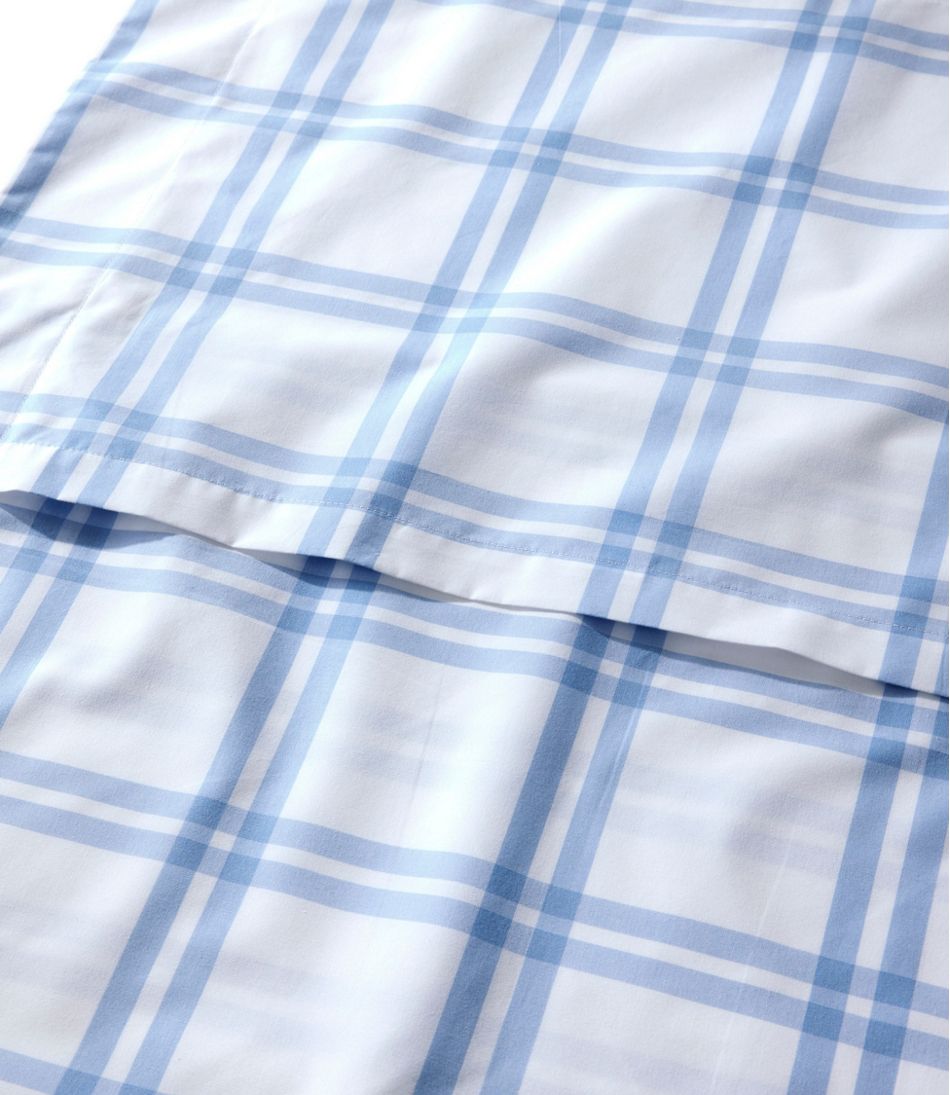 280-Thread-Count Pima Cotton Percale Comforter Cover Collection, Windowpane | L.L.Bean online