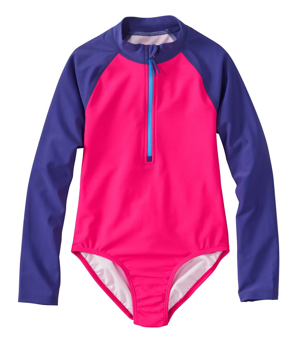 Girls' Watersports Swimwear, Rashguard One-Piece | L.L.Bean near me