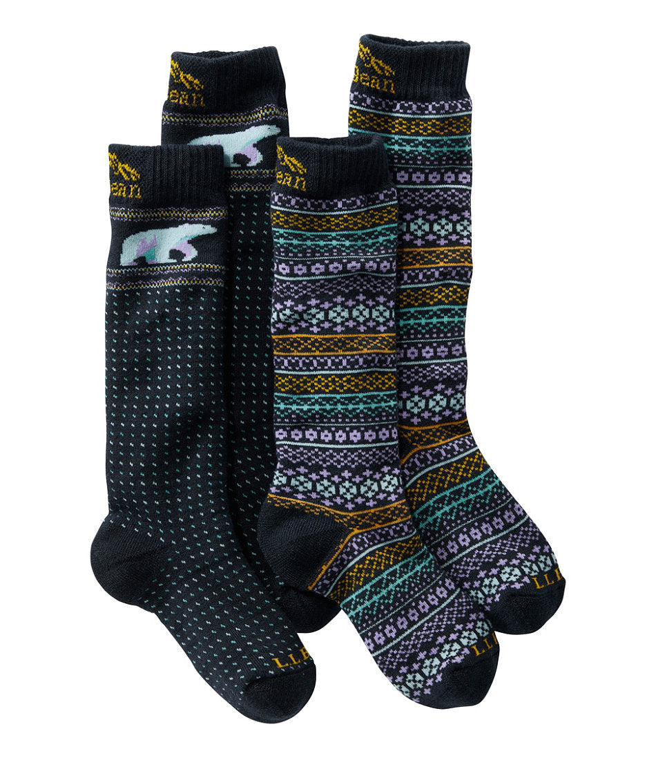 Kids' Winter Snow Sports Socks, 2-Pack | L.L.Bean for sale