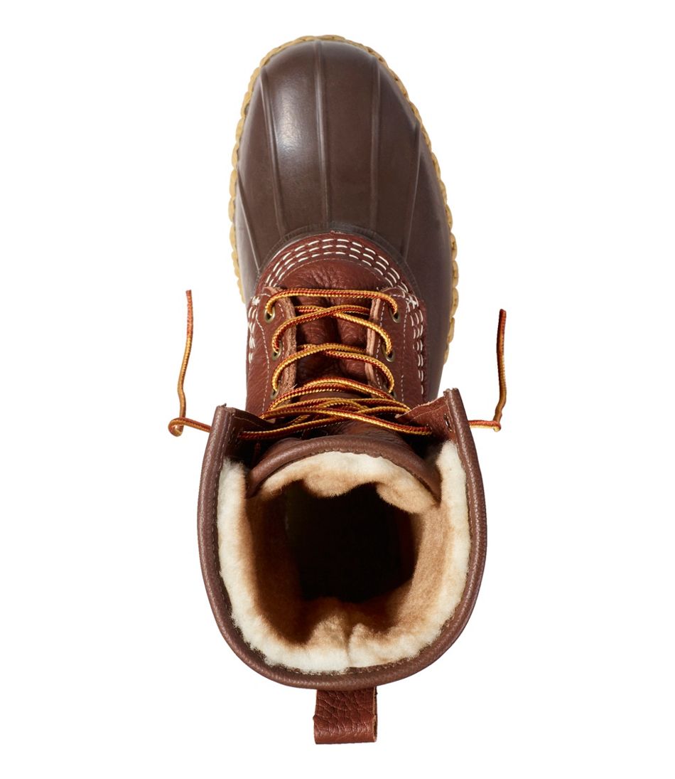 Men's Bean Boots, 10" Shearling-Lined Tumbled Leather | L.L.Bean near me