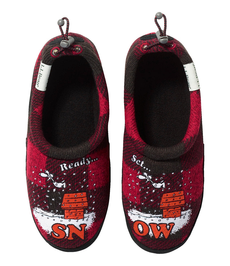 Kids' L.L.Bean X Peanuts Sweater Fleece Slippers | L.L.Bean outlet