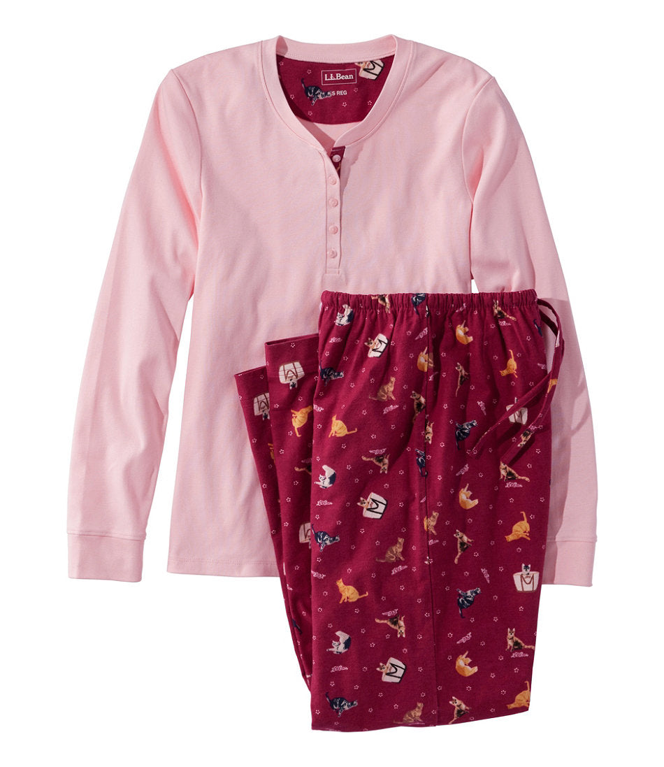 Women's Cozy PJ Set, Print | L.L.Bean on sale