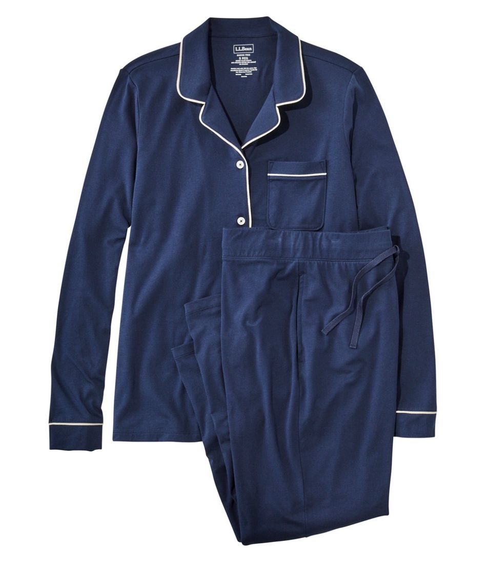 Women's Super-Soft Shrink-Free Pajama Set, Button-Front | L.L.Bean outlet
