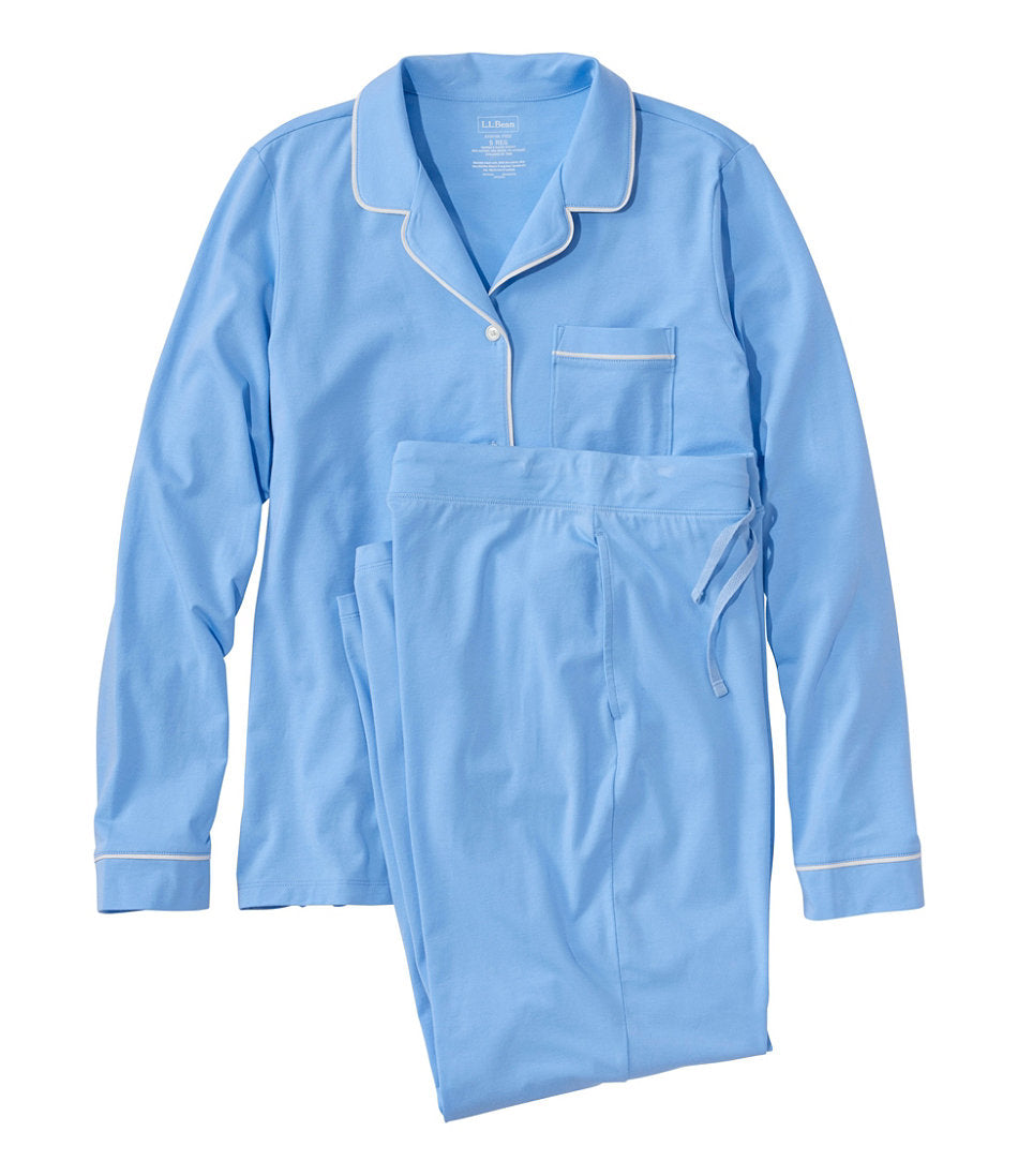 Women's Super-Soft Shrink-Free Pajama Set, Button-Front | L.L.Bean outlet