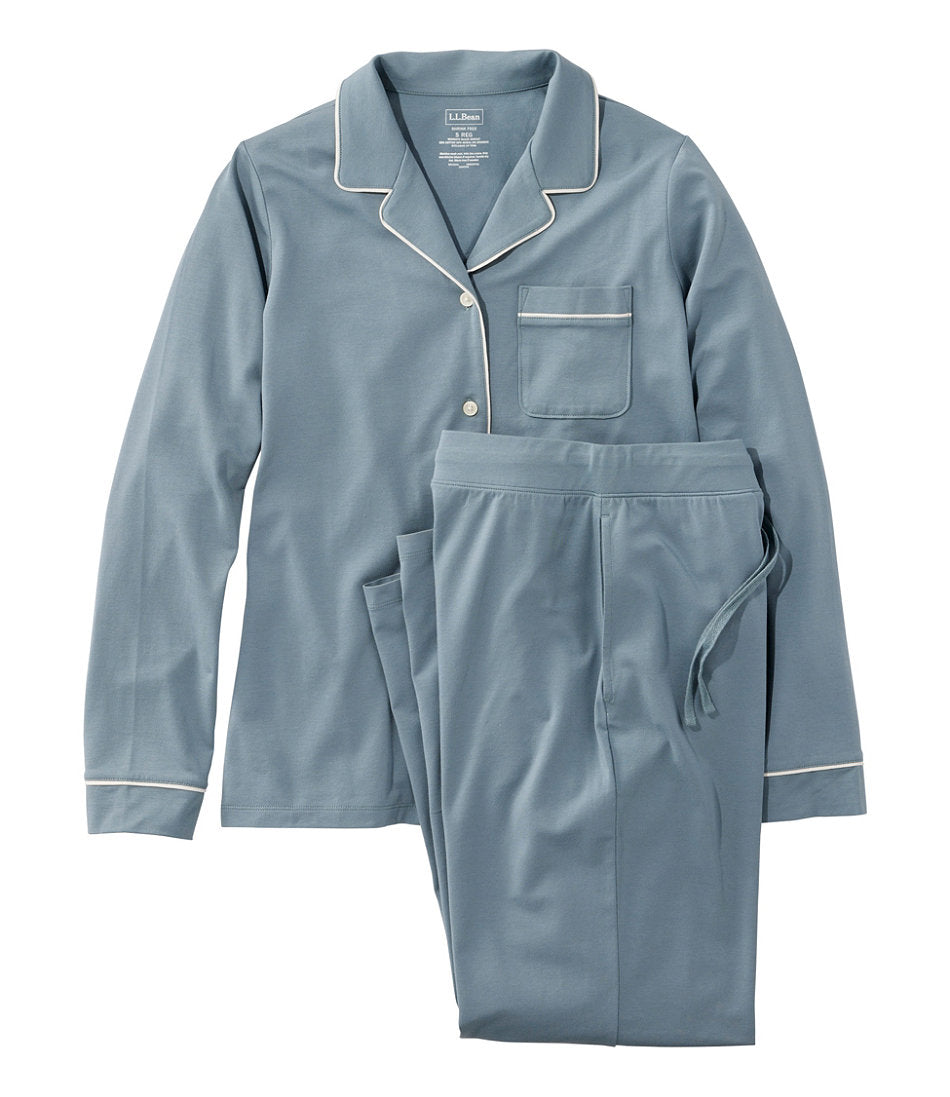 Women's Super-Soft Shrink-Free Pajama Set, Button-Front | L.L.Bean outlet