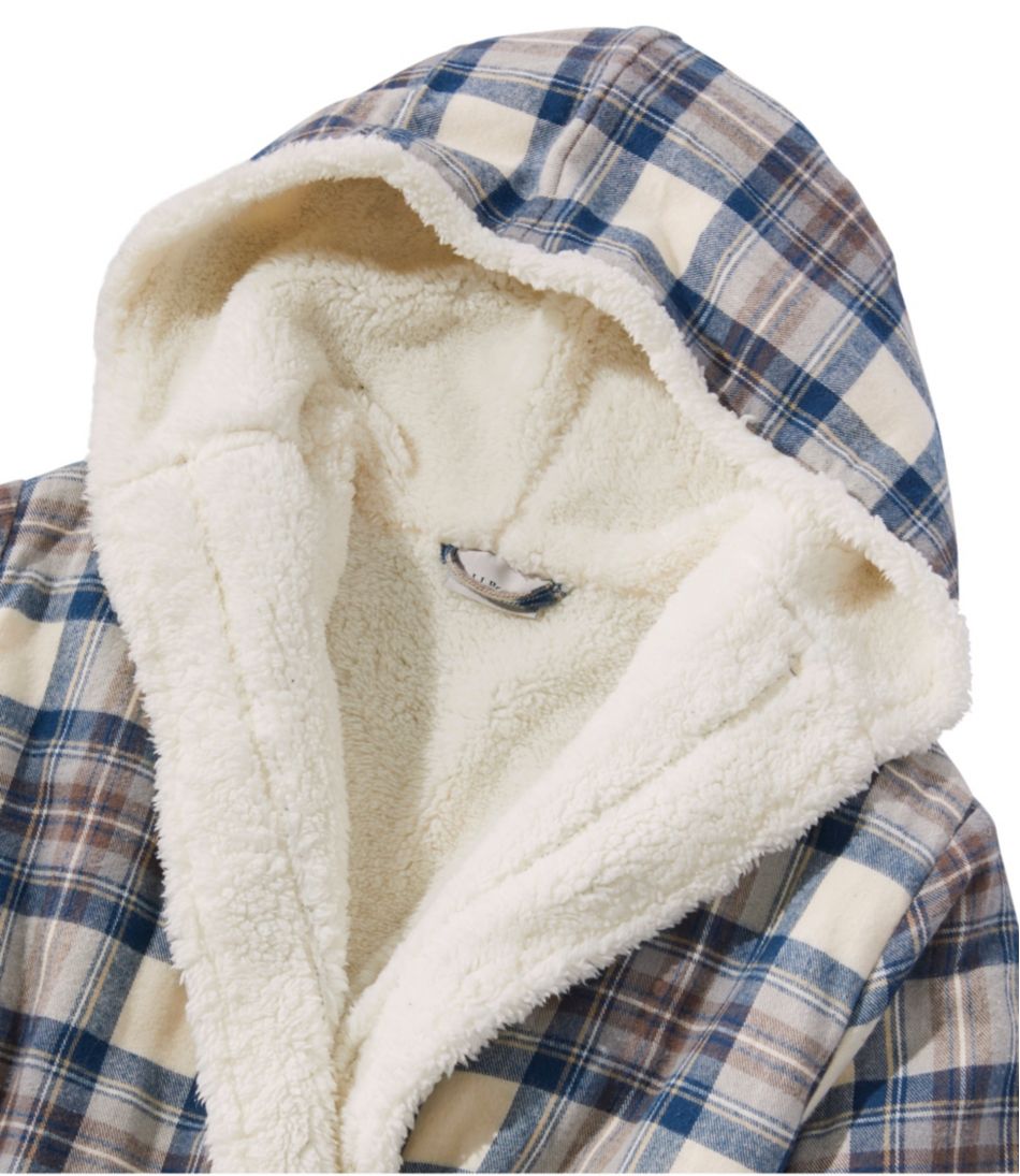 Women's Scotch Plaid Flannel Robe, Sherpa-Lined Long | L.L.Bean sale