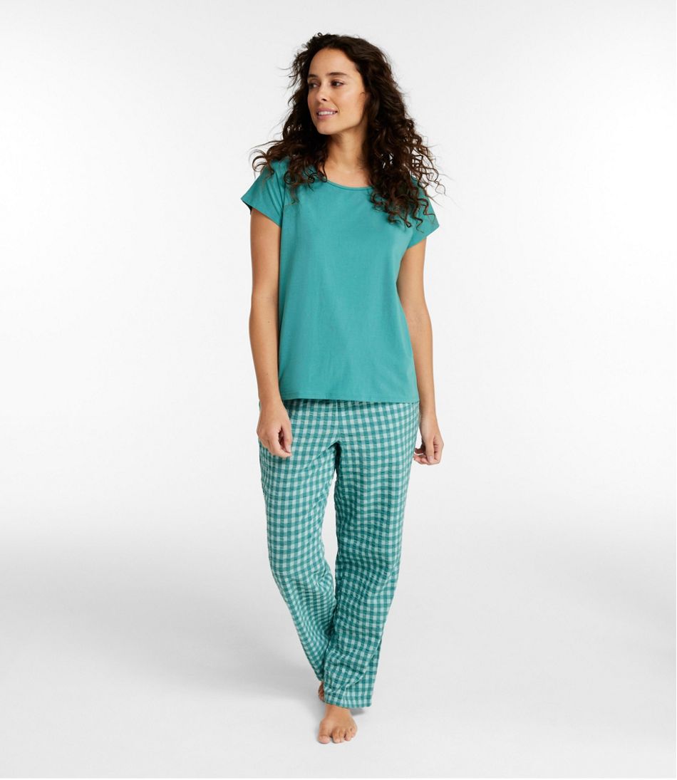 Women's Bean's Seacoast Seersucker Pajama Pant Set | L.L.Bean online