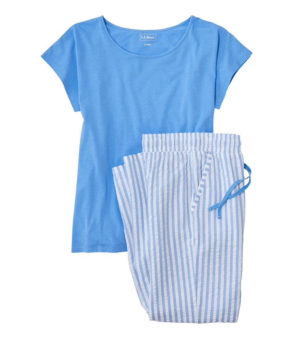 Women's Bean's Seacoast Seersucker Pajama Pant Set | L.L.Bean online