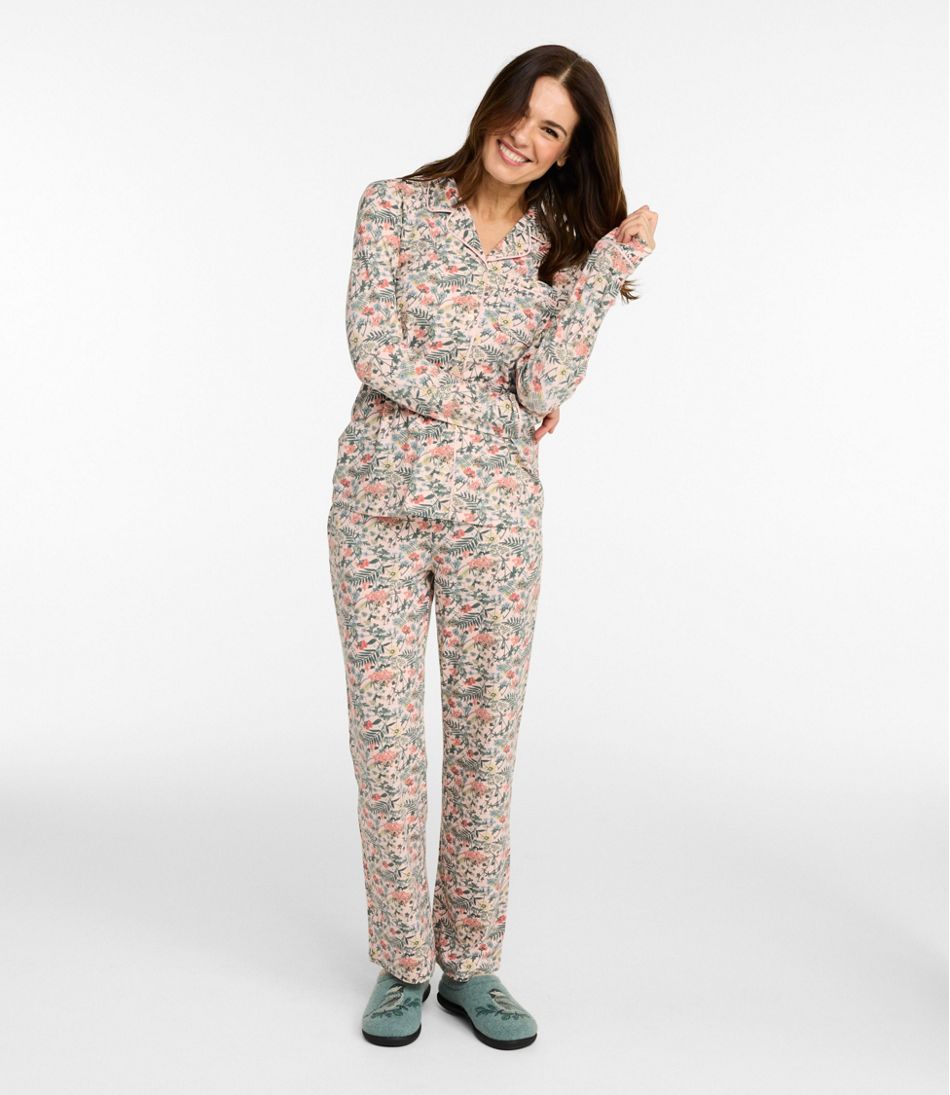 Women's Super-Soft Shrink-Free Pajama Set, Button-Front | L.L.Bean on sale