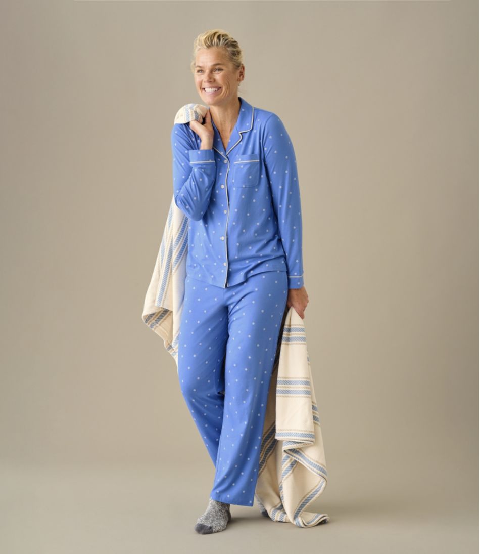 Women's Super-Soft Shrink-Free Pajama Set, Button-Front | L.L.Bean on sale
