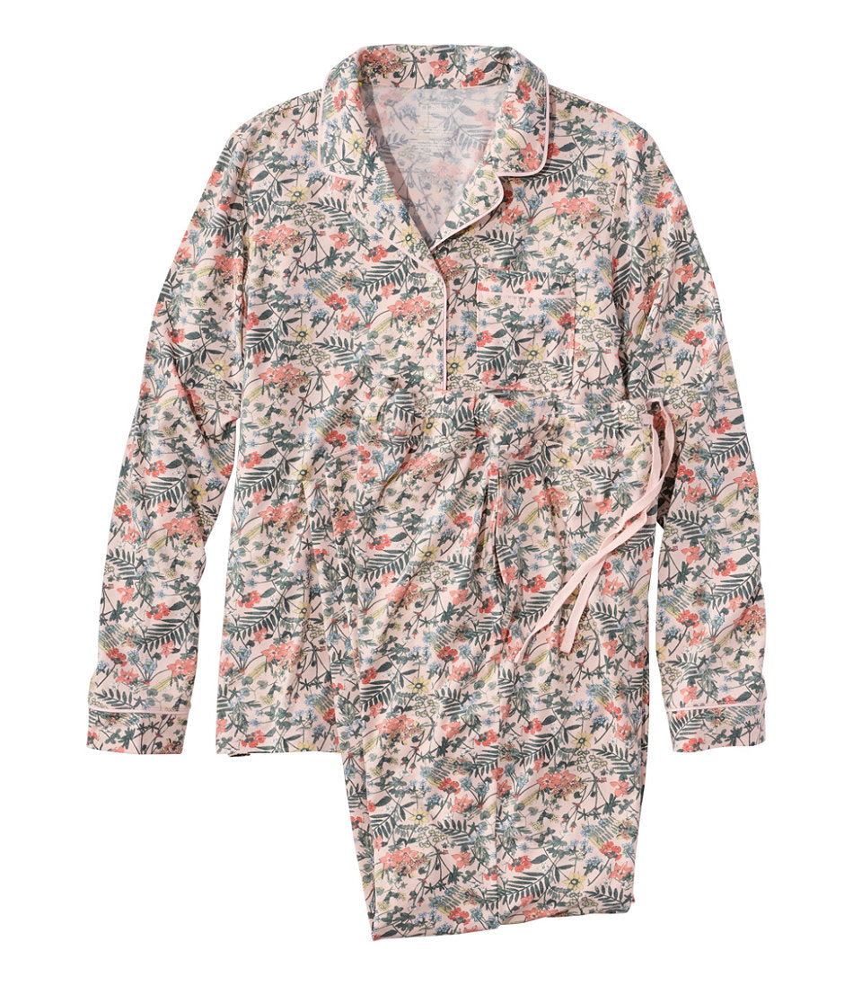 Women's Super-Soft Shrink-Free Pajama Set, Button-Front | L.L.Bean on sale
