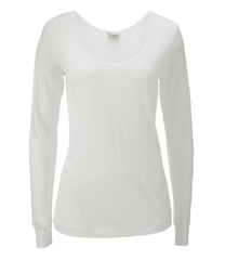 Women's Silk Pointelle, Long-Sleeve Scoopneck | L.L.Bean sale