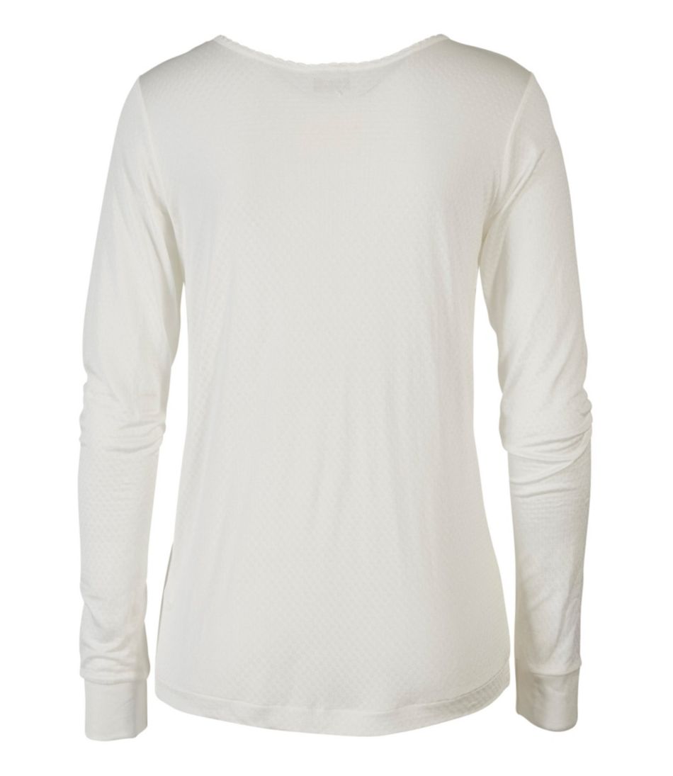 Women's Silk Pointelle, Long-Sleeve Scoopneck | L.L.Bean sale