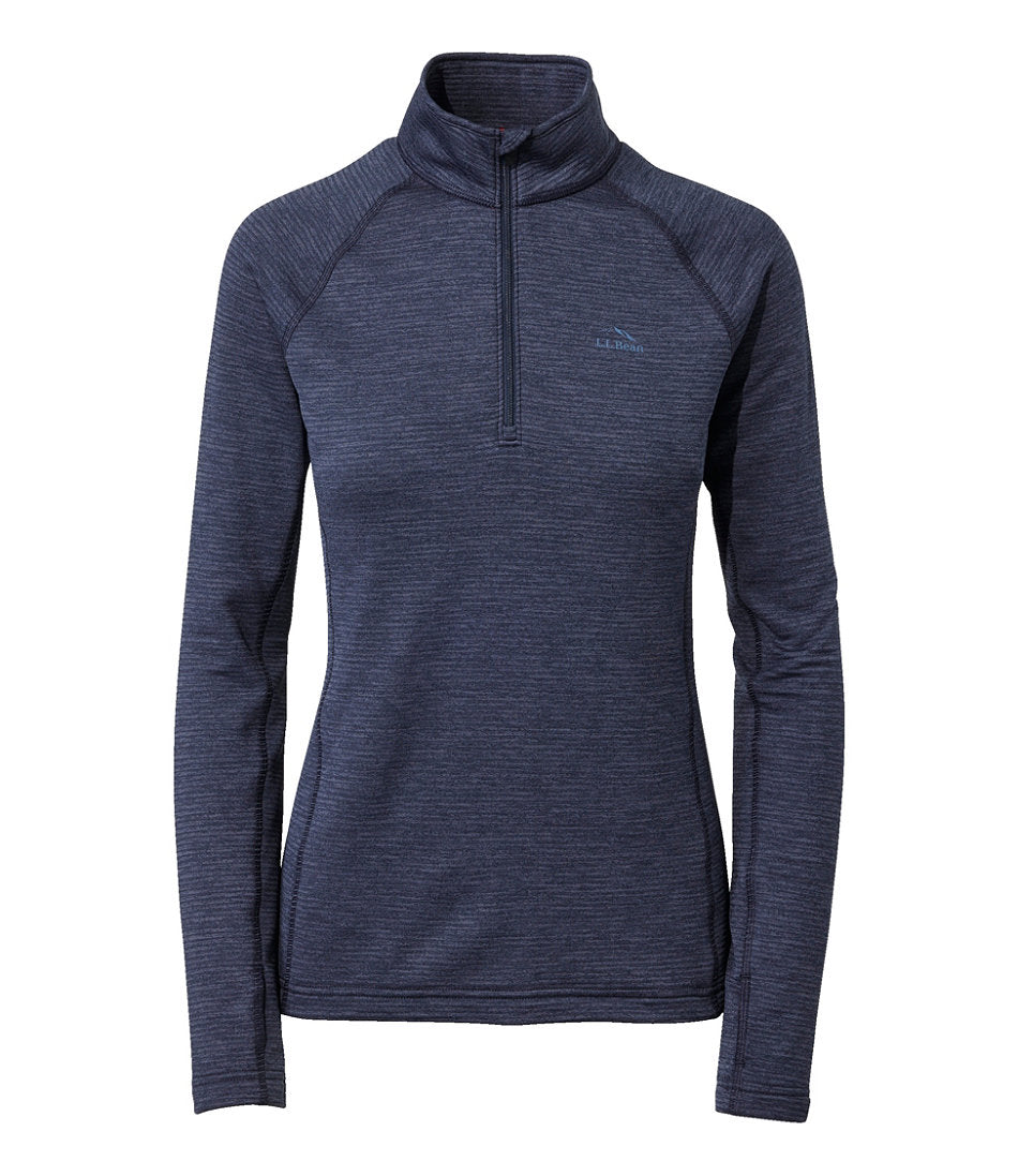 Women's L.L.Bean Midweight Base Layer Crew Top, 1/4 Zip | L.L.Bean online