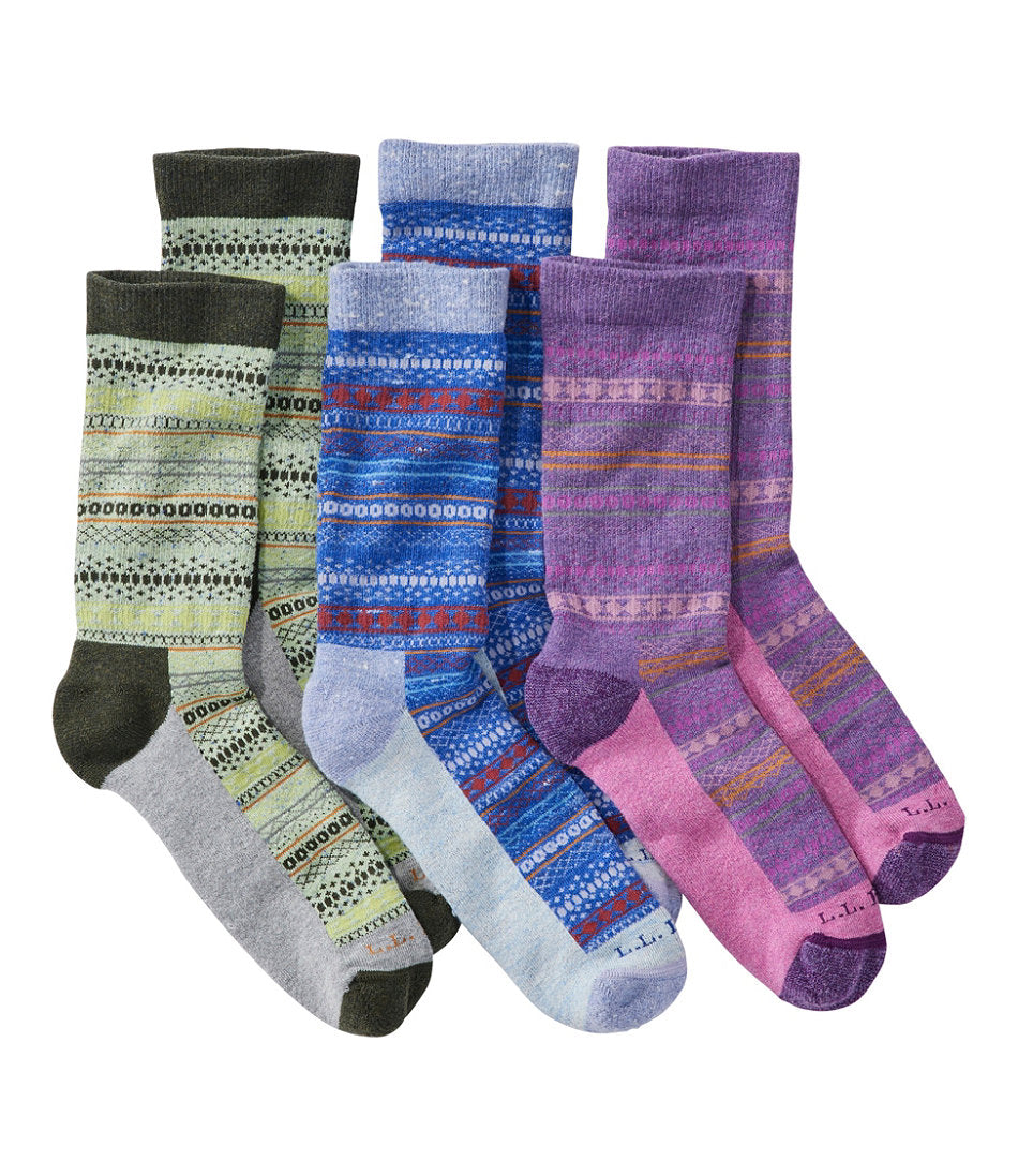Adults' Wicked Soft Cotton Socks Fair Isle Gift Set, 3-Pack | L.L.Bean discount