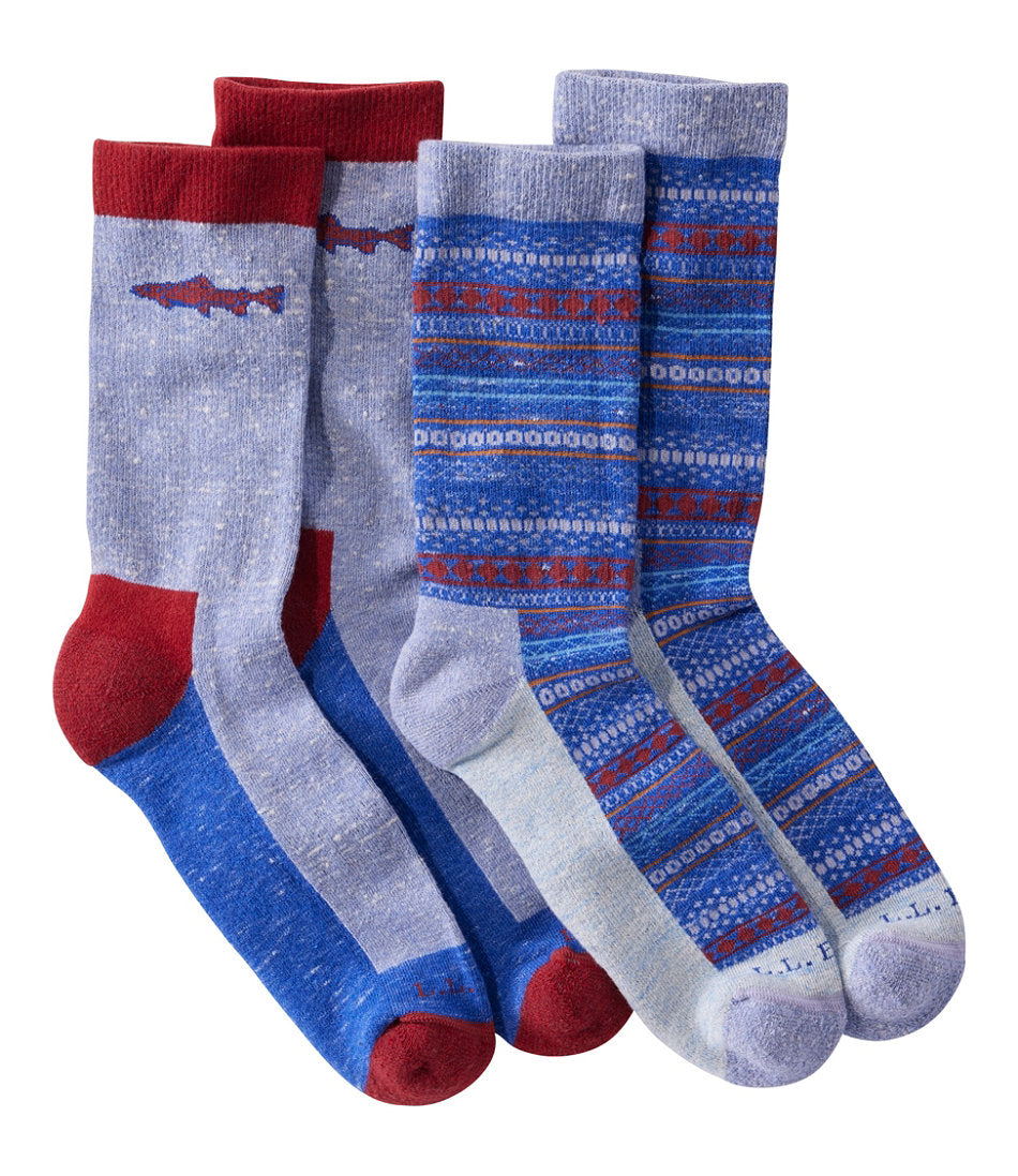 Adults' Wicked Soft Cotton Socks, Novelty 2-Pack | L.L.Bean online